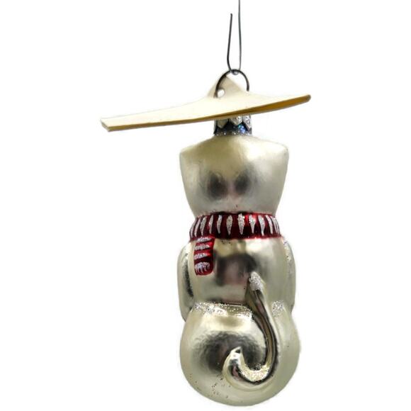 Patricia Breen Snowcat With Red Scarf Pearl Christmas Tree Ornament Snow Family - Picture 12 of 13